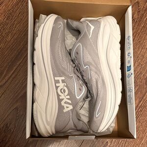 Hoka Light Gray Athletic Sneakers